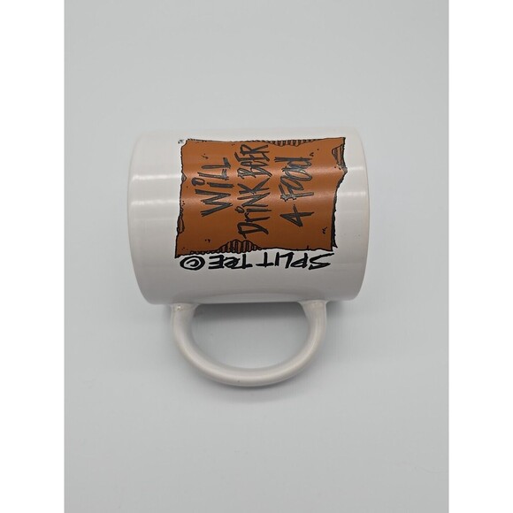 Split Tee Brand "Will Drink Beer 4 Food" Novelty Coffee Mug Funny Gift - Picture 10 of 12